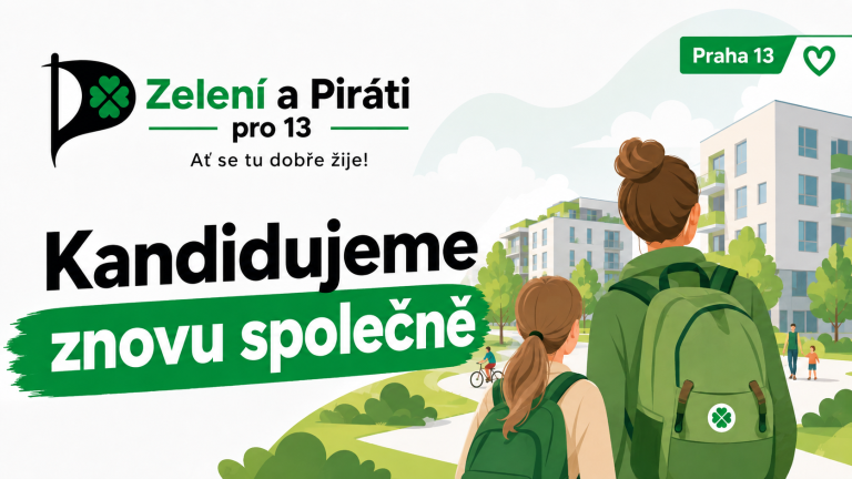 Zelení a Piráti jdou na Praze 13 znovu společně do voleb